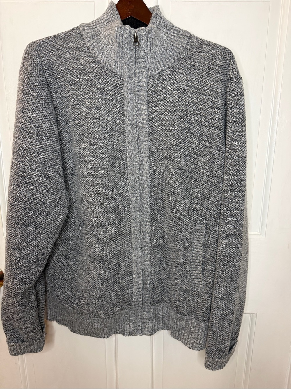 Buffalo David Bitton Men's Heather Gray Full-Zip Knit Sweater
